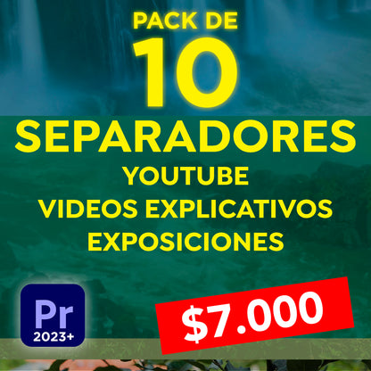 Pack de 10 Separadores para videos