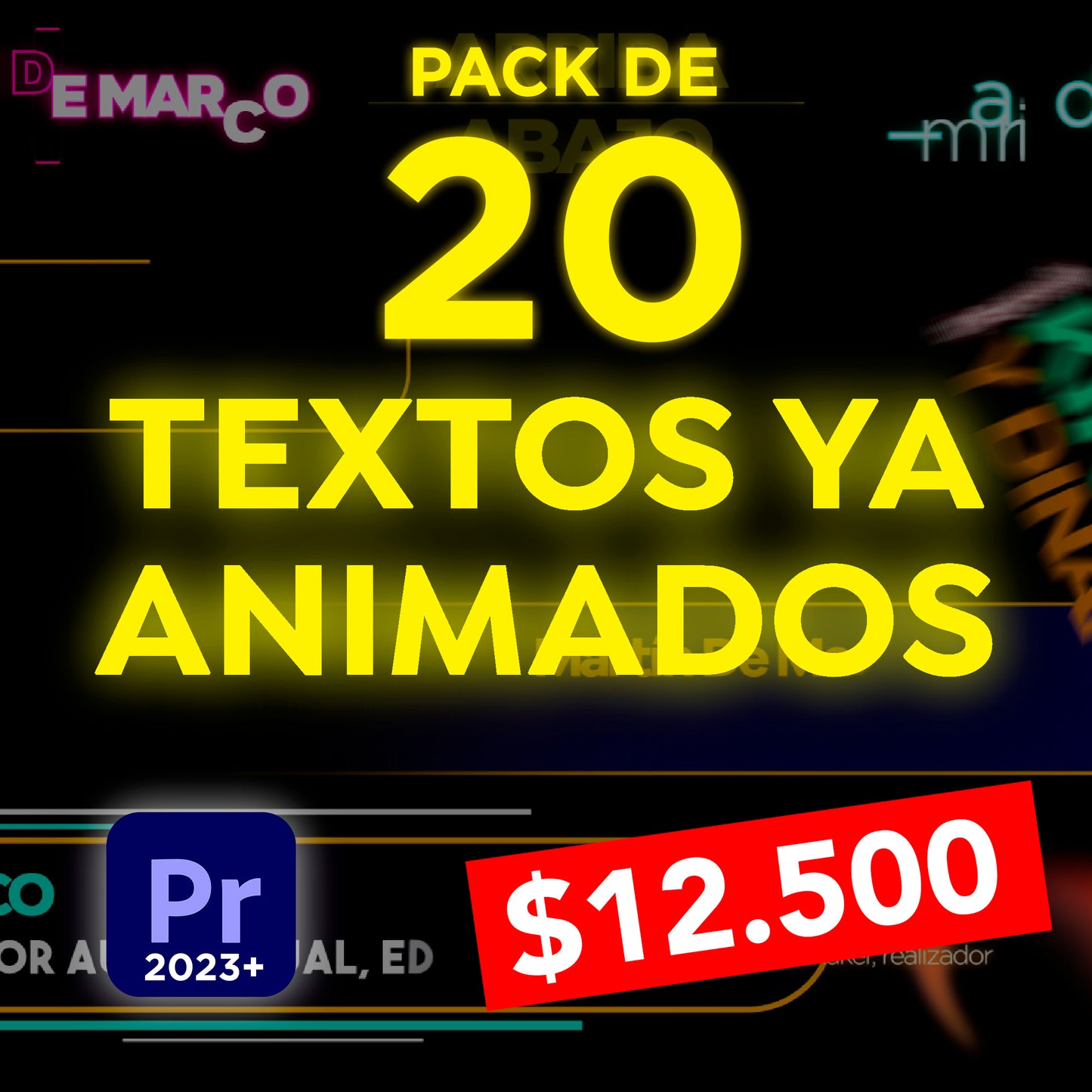 Pack de 20 Animaciones de Texto